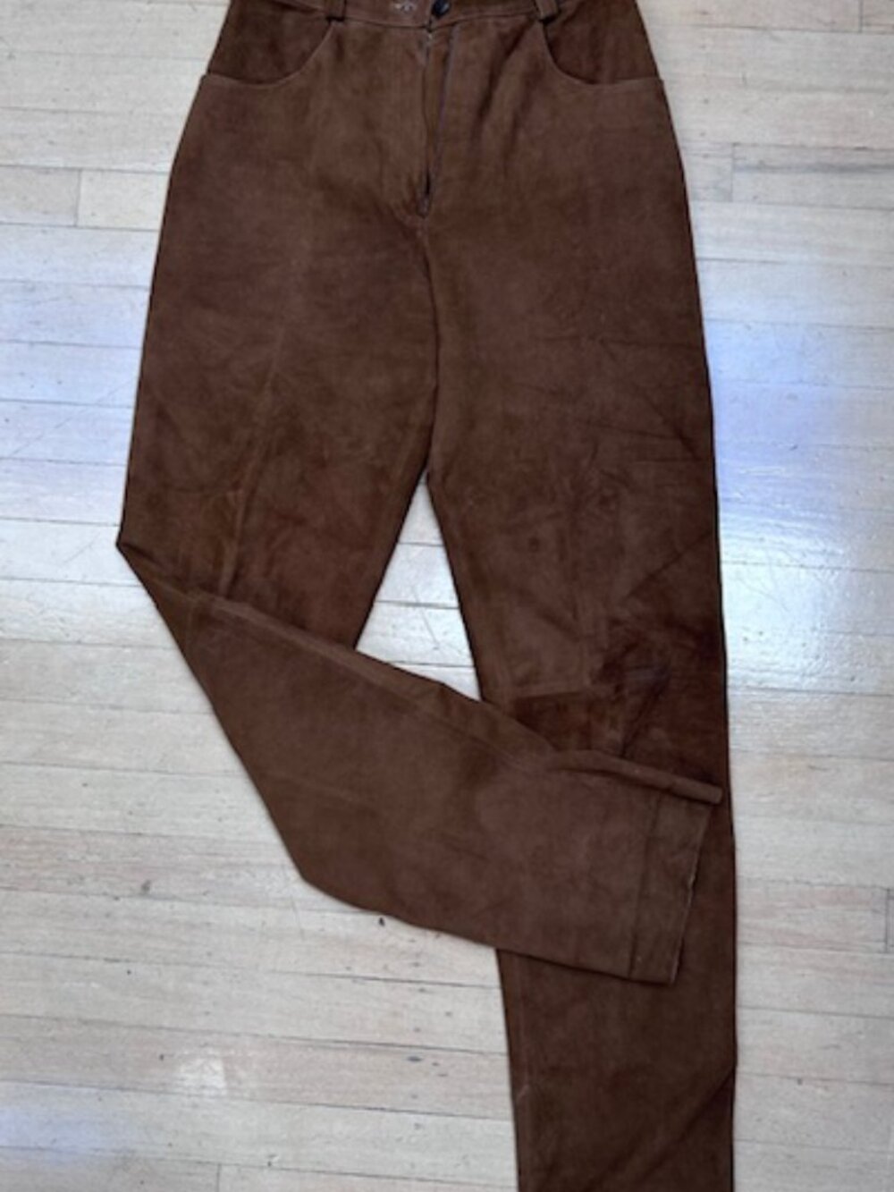Palermo Genuine Suede Leather Pants, Size S